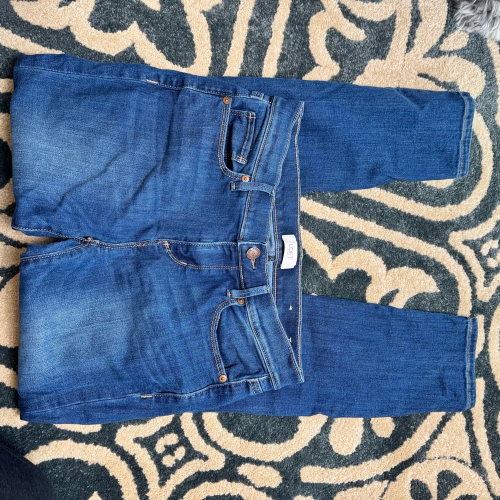 LOFT Women's Deep Blue Skinny Jeans - Picture 2 of 8
